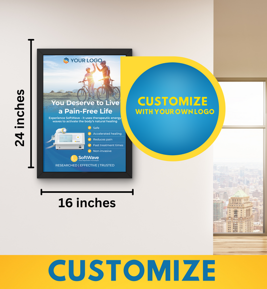 16" x 24" Custom Poster: You Deserve a Pain Free Life (Design 1-Customized)