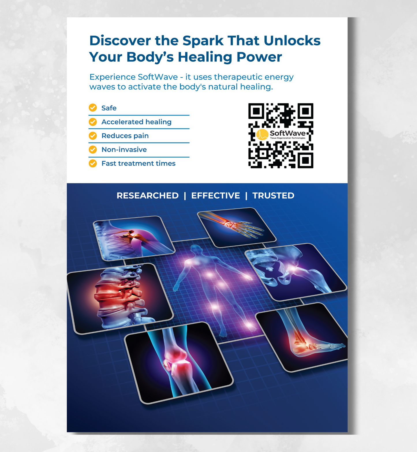 8.5"x 5.5" SoftWave Postcard: Discover the Spark