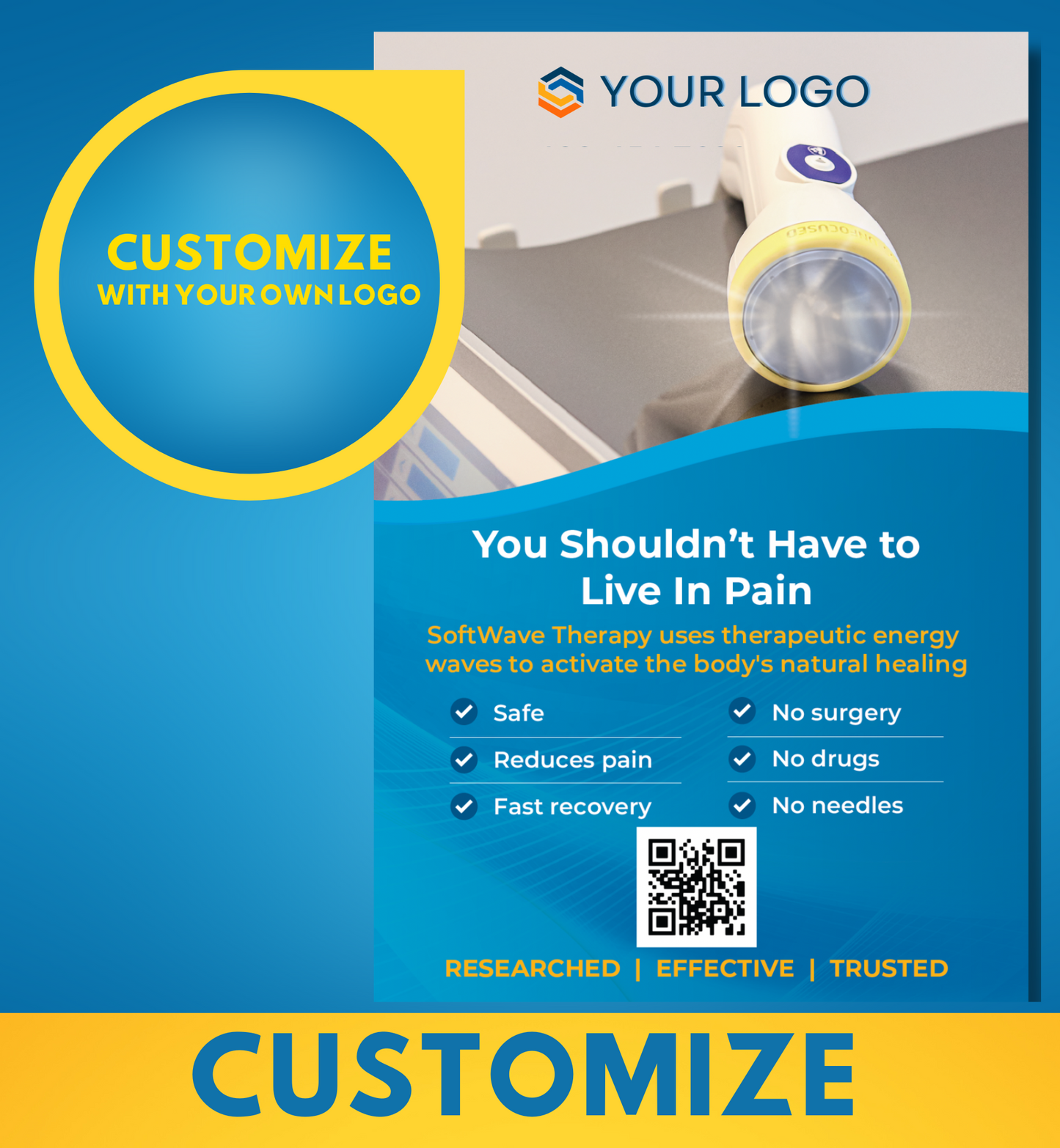 16" x 24" Custom Poster: You Shouldn't Have to Live in Pain (Design 1-Customized)