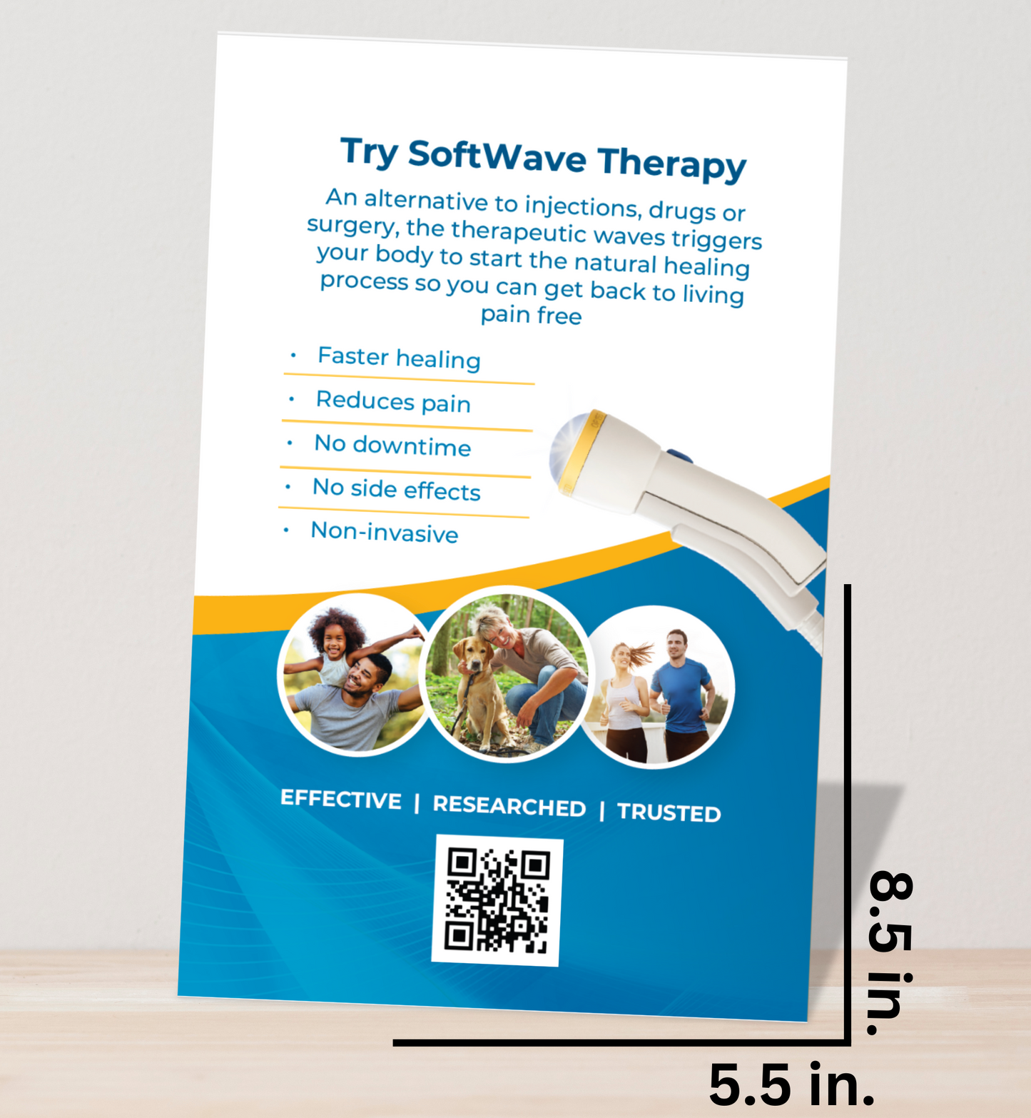 8.5"x 5.5" SoftWave Postcard: Try SoftWave Therapy (Design 2)