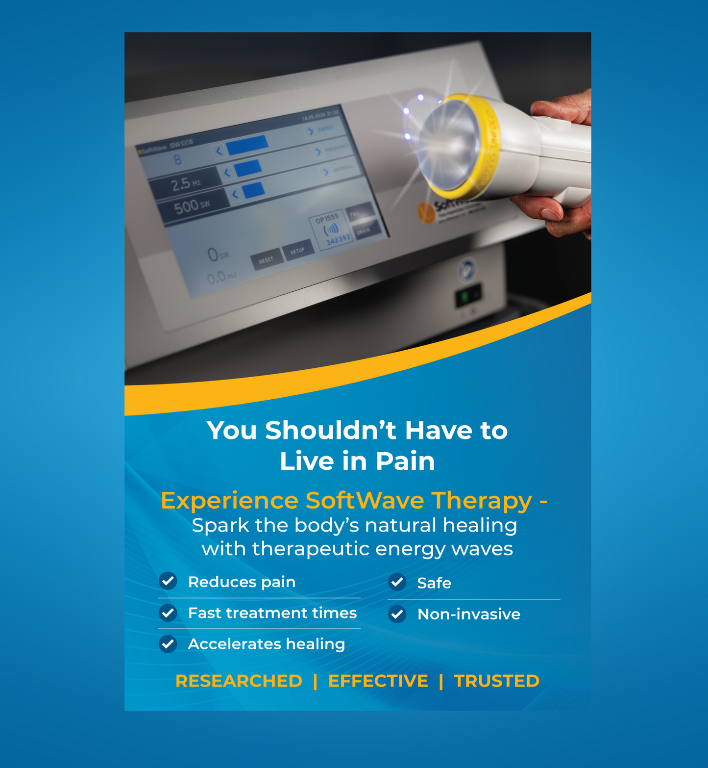 16" x 24" Poster: You Shouldn't Have to Live in Pain (Design 2)