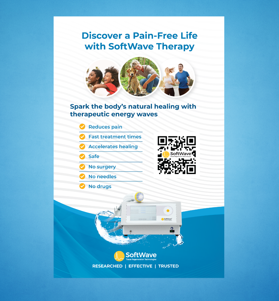 11" x 17" Easel-Back Poster: Discover a Pain-Free Life