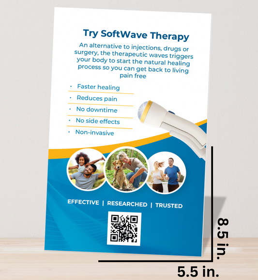 8.5"x 5.5" SoftWave Postcard: Try SoftWave Therapy (Design 1)