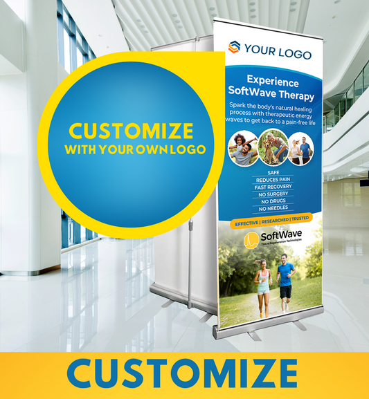 34" x 81" Customizable SoftWave Retractable Banner: Experience Softwave (Design 1)