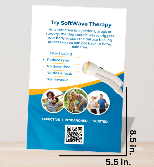 8.5"x 5.5" SoftWave Postcard: Try SoftWave Therapy (Design 2)