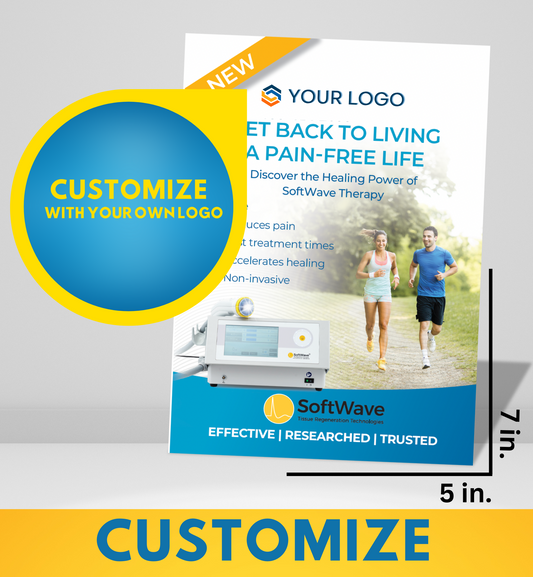 7" x 5" Custom SoftWave Postcard: Get Back to Living a Pain-Free Life (Design 1-Customizable)