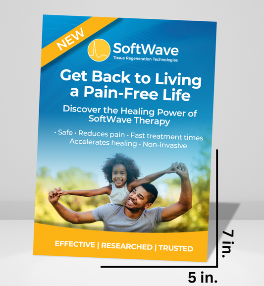 7" x 5" SoftWave Postcard: Get Back to Living a Pain-Free Life (Design 2)