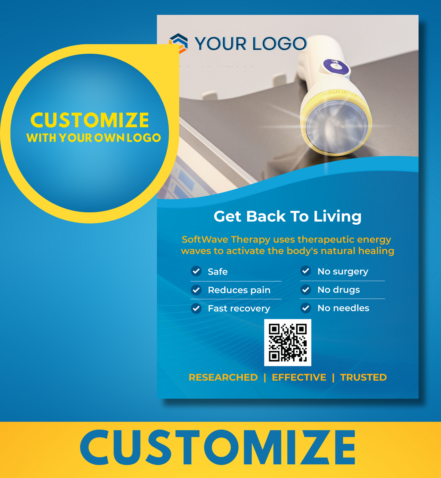 16" x 24" Custom Poster: Get Back to Living (Design 3-Customized)