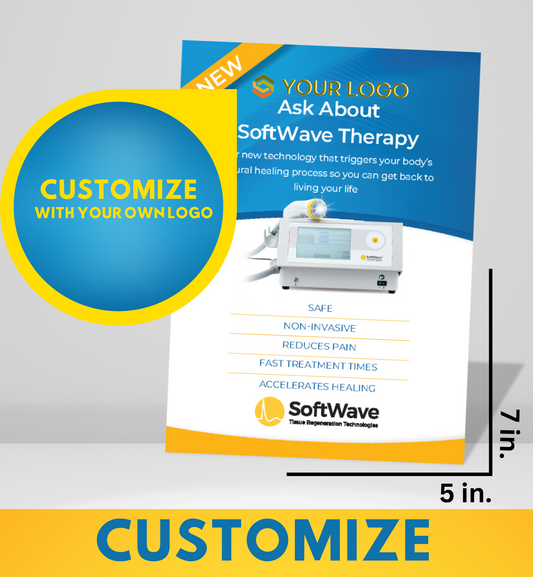 7" x 5" Custom SoftWave Postcard: Ask About SoftWave Technology (Design 8-Customizable)