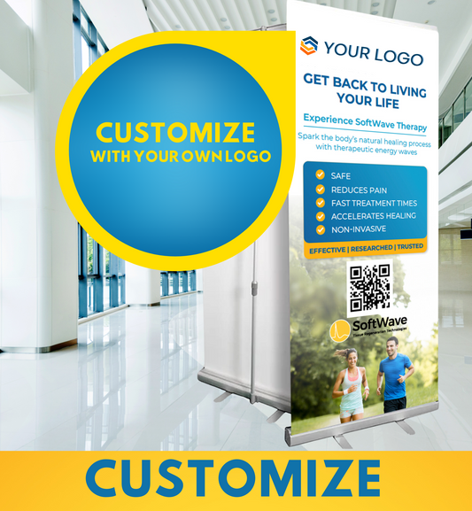 34" x 81" Customizable SoftWave Retractable Banner: Get Back to Living Your Life