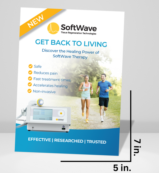 7" x 5" SoftWave Postcard: Get Back to Living a Pain-Free Life (Design 3)