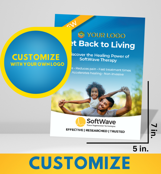 7" x 5" Custom SoftWave Postcard: Get Back to Living a Pain-Free Life (Design 4-Customizable)