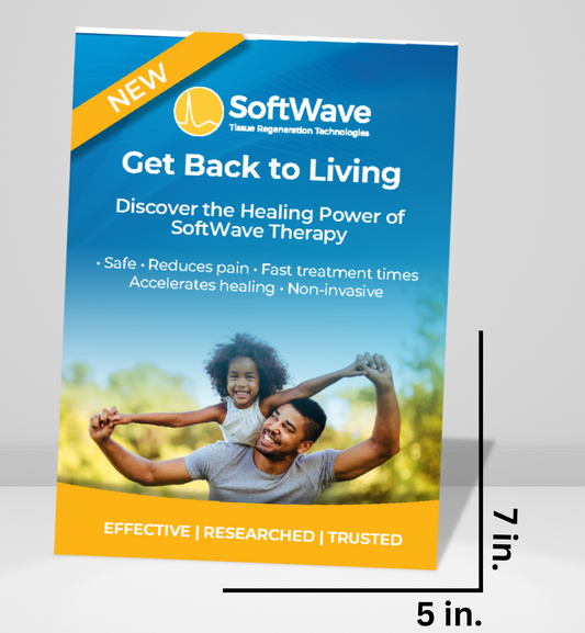 7" x 5"  SoftWave Postcard: Get Back to Living a Pain-Free Life (Design 4)