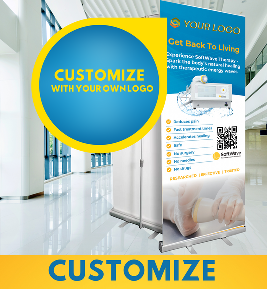 34" x 81" Customizable SoftWave Retractable Banner: Get Back to Living (Design 3)