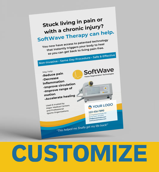 8.5" x 5.5" Custom Half-Page Hand out Pain Management Softwave