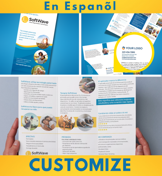 8.5" x 11" Custom Spanish SoftWave Trifold Brochure