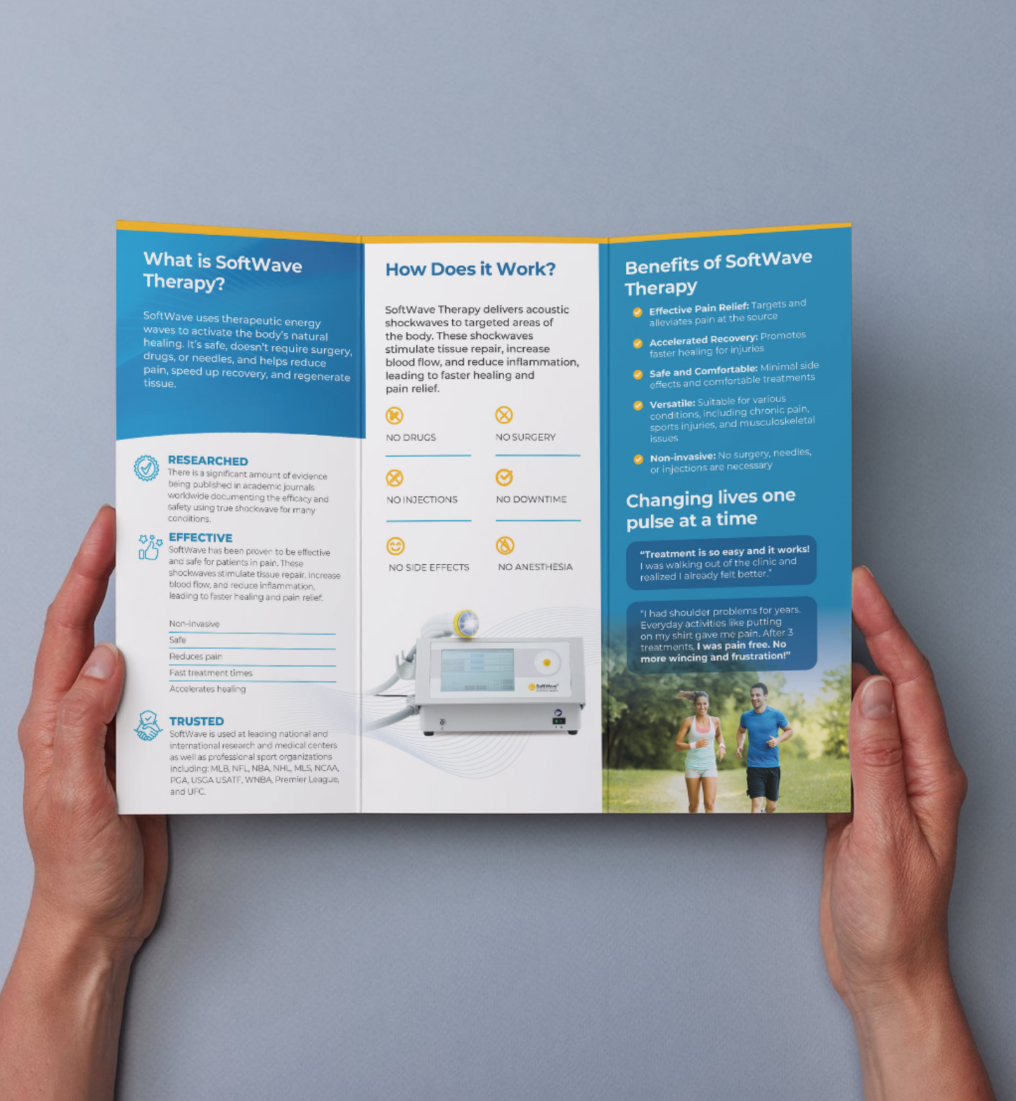 8.5" x 11" Custom Softwave Trifold Brochure: Get Back to Living