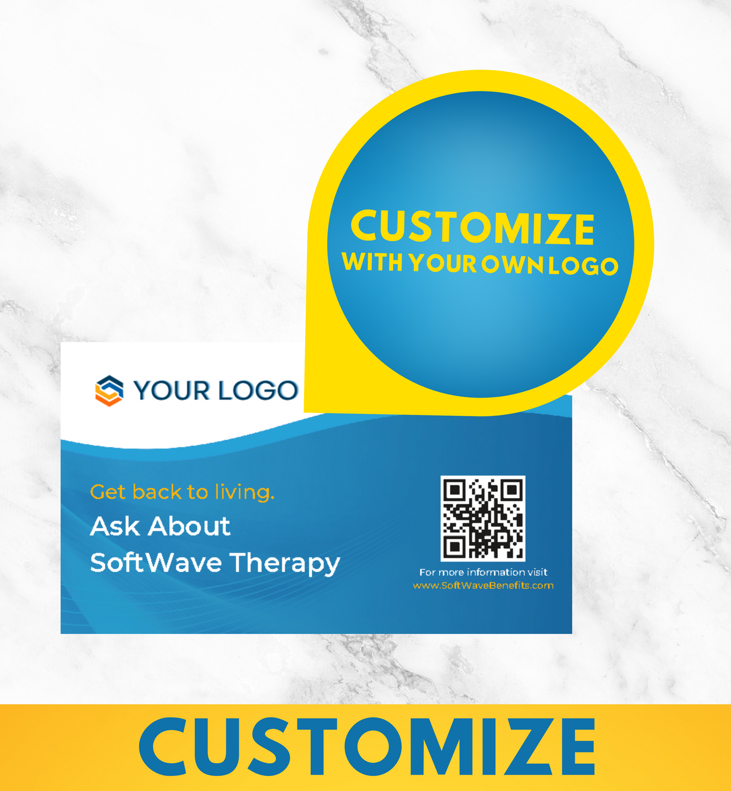 Custom SoftWave Business Card: Get Back to Living