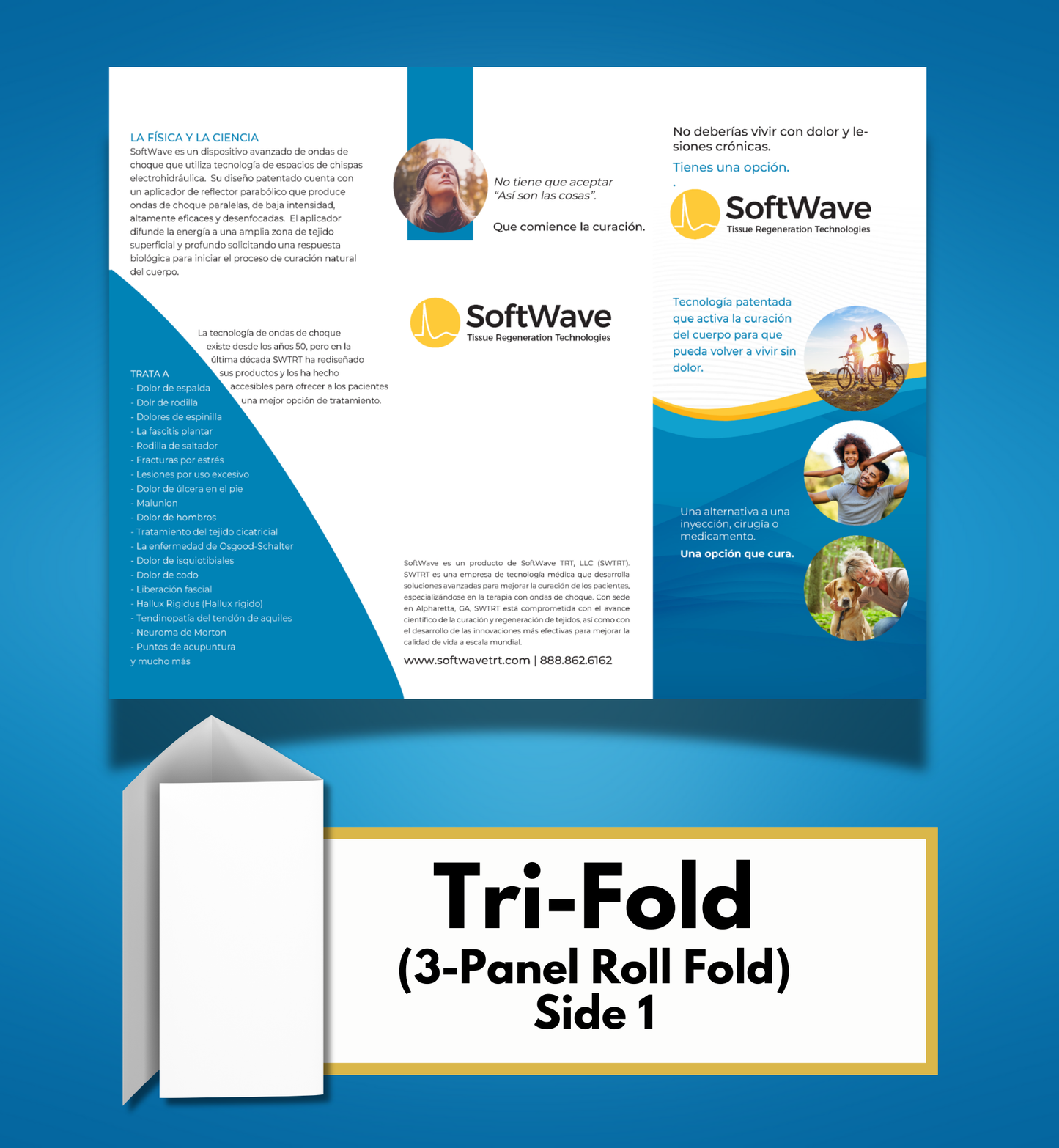 8.5" x 11" Spanish SoftWave Trifold Brochure: "Tienes Una Opción"