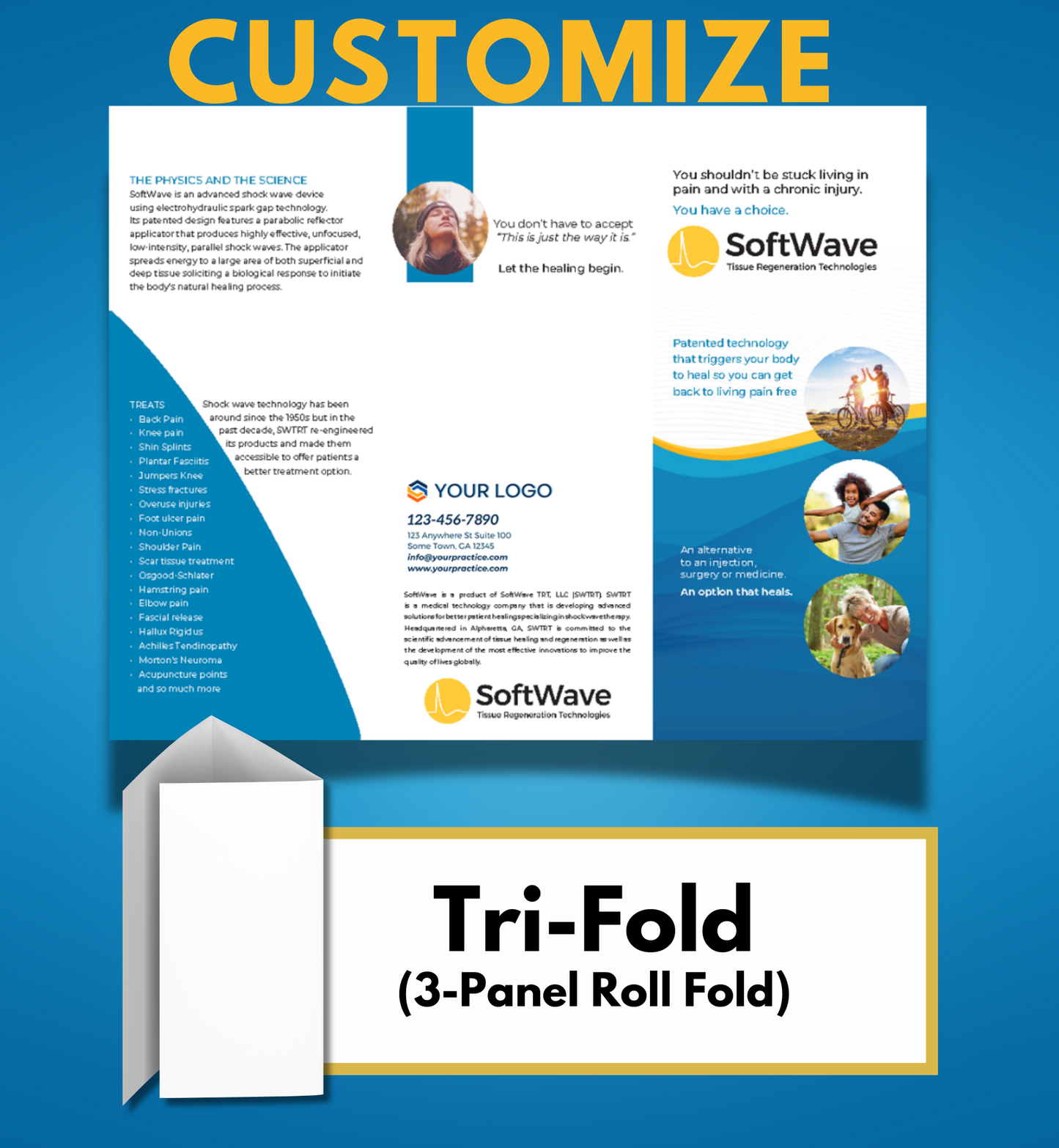 8.5" x 11" Custom SoftWave Trifold Brochure: You Have a Choice