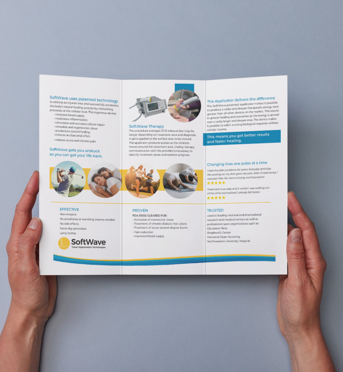 8.5" x 11" SoftWave Trifold Brochure: You Have a Choice