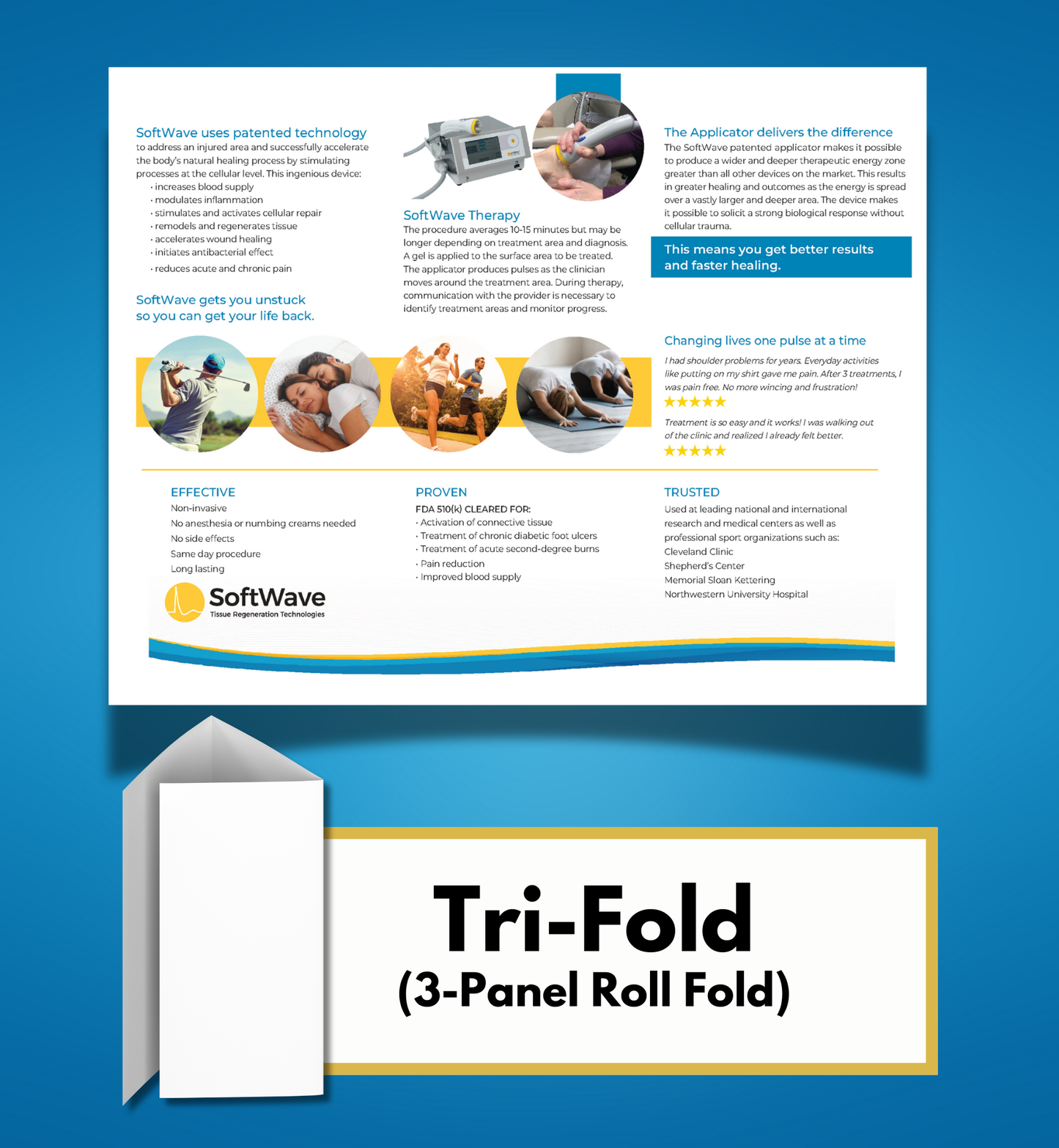 8.5" x 11" SoftWave Trifold Brochure: You Have a Choice
