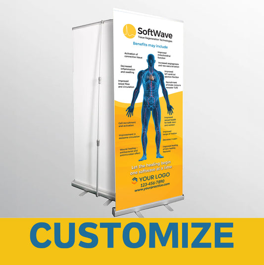 34"x81" Customized SoftWave Retractable Banner Stand