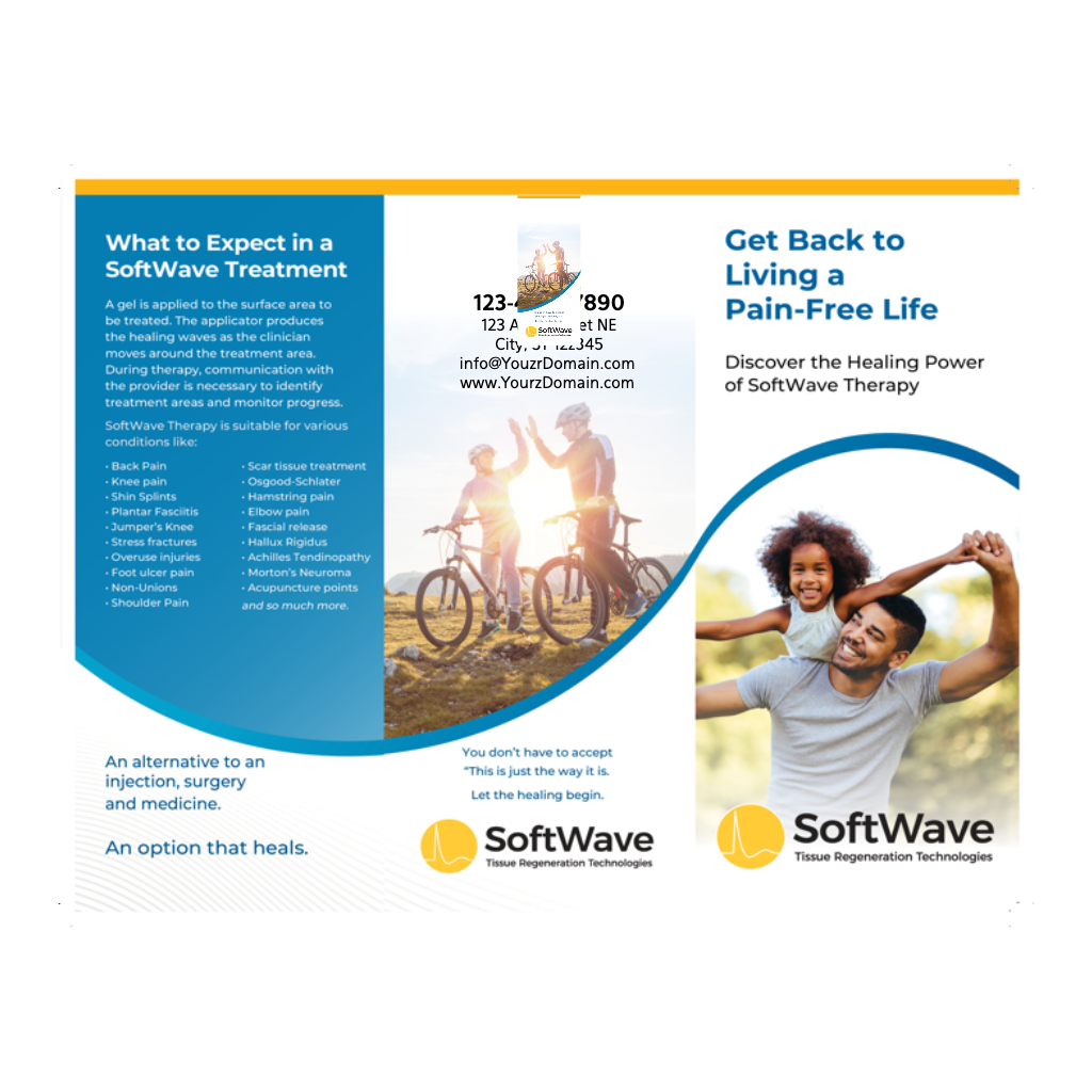 8.5" x 11" Custom Softwave Trifold Brochure: Get Back to Living